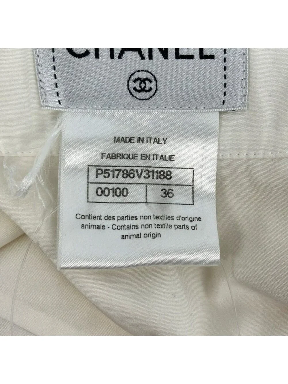 Chanel Long Sleeve Shirt Blouse 36 S Ivory